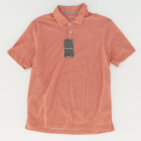 Short Sleeve Weekend Polo Shirt In Fire Heather Size S