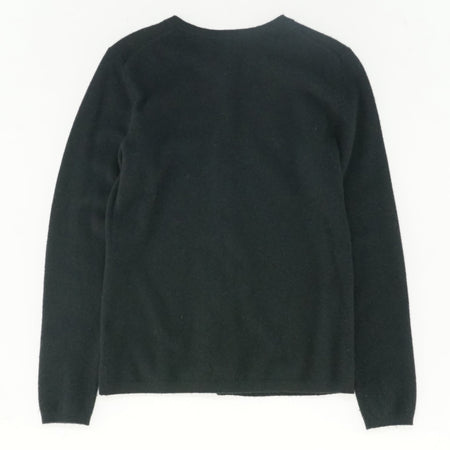 Black Crewneck Cardigan Sweater