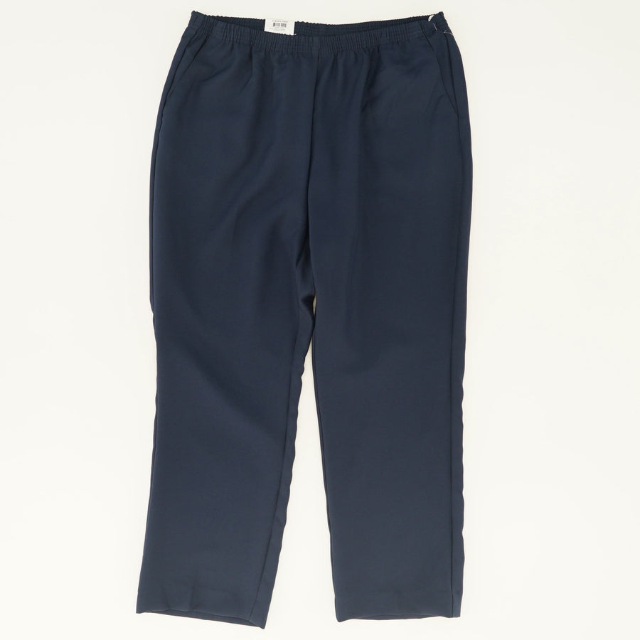 Pull On Mid Rise Straight Leg Pants in Intrepid Blue - Size 0X-3X
