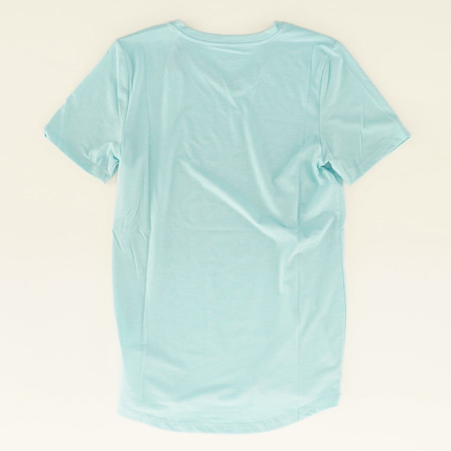 Short Sleeve V-Neck T-Shirt in Aqua