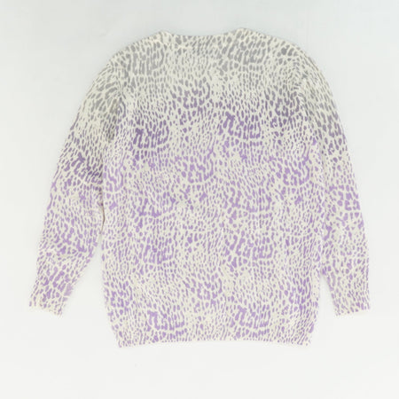 Purple Animal Print Crewneck Sweater