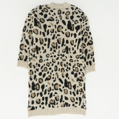 Tan Animal Print V-Neck Cardigan Sweater