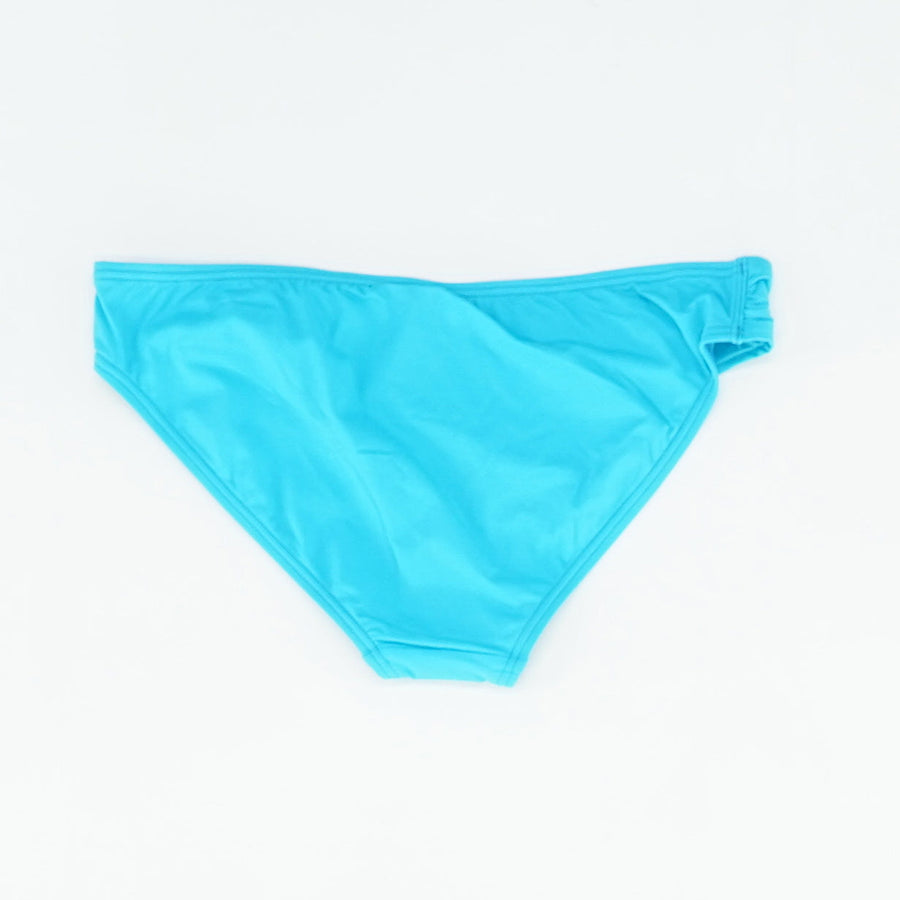 Pearl Side Shirred Hipster in Aqua Cerulean Size XS
