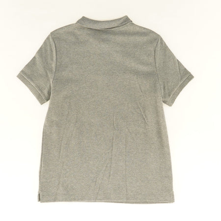 Short Sleeve Feminine Fit Banded Pima Polo Shirt in Charcoal Heather