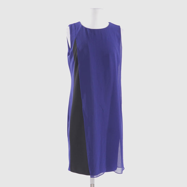 Navy Blue with Black Sleeveless Mini Dress Size 10