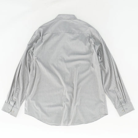 Gray Check Long Sleeve Button Down Shirt
