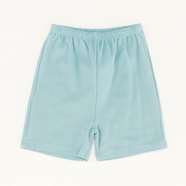 Solid Crepe Shorts in Blue
