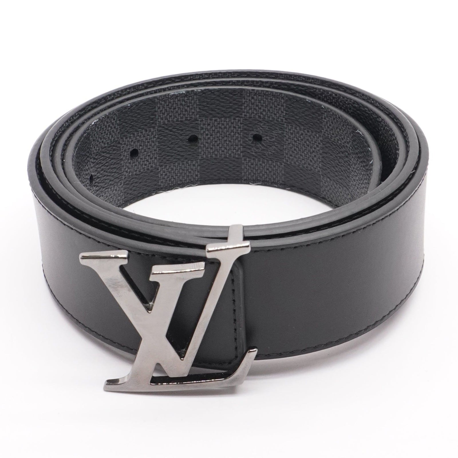 Louis Vuitton Damier Graphite Initiales Belt - Size 34 / 85 (SHF