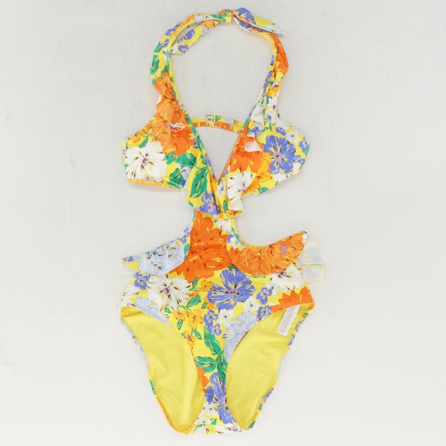 Yellow Floral One-Piece