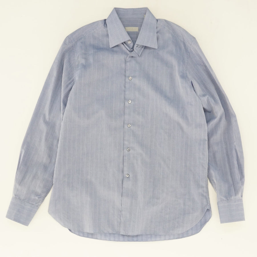 Blue Striped Long Sleeve Button Down Shirt