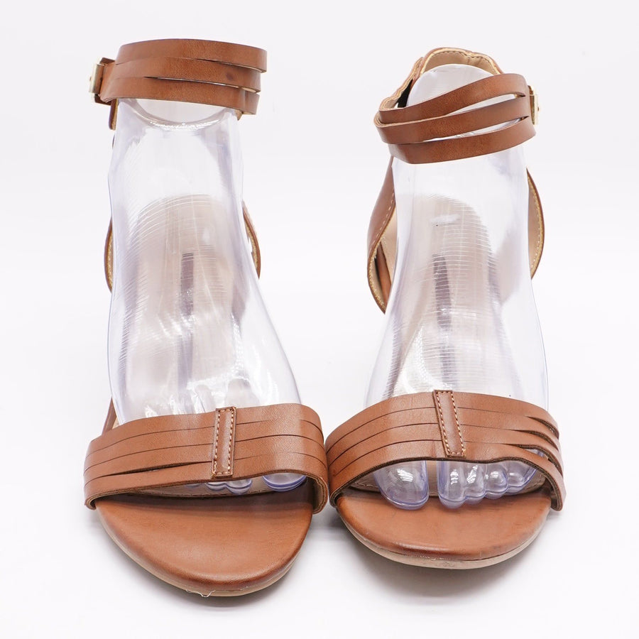 Mia Block Heel Sandals in Brown - Size 6.5, 7.5, 8.5