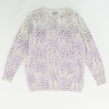 Purple Animal Print Crewneck Sweater