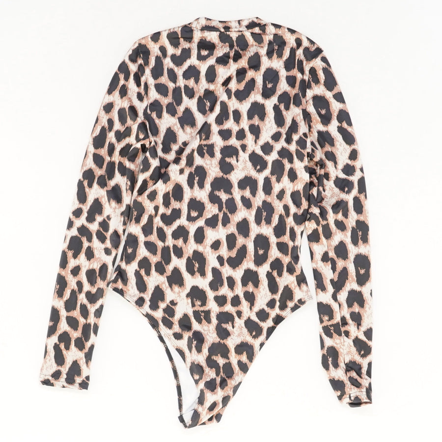Leopard Print Slim Fit Bodysuit