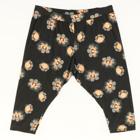 Black Floral Capri Pants - Size 3