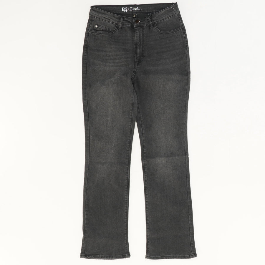 Straight-Leg Ankle Jeans in Black