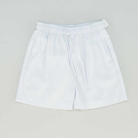 White Tie-Waist Pull On Shorts