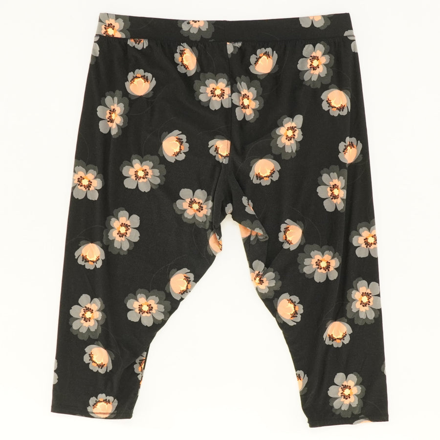 Black Floral Capri Pants - Size 3