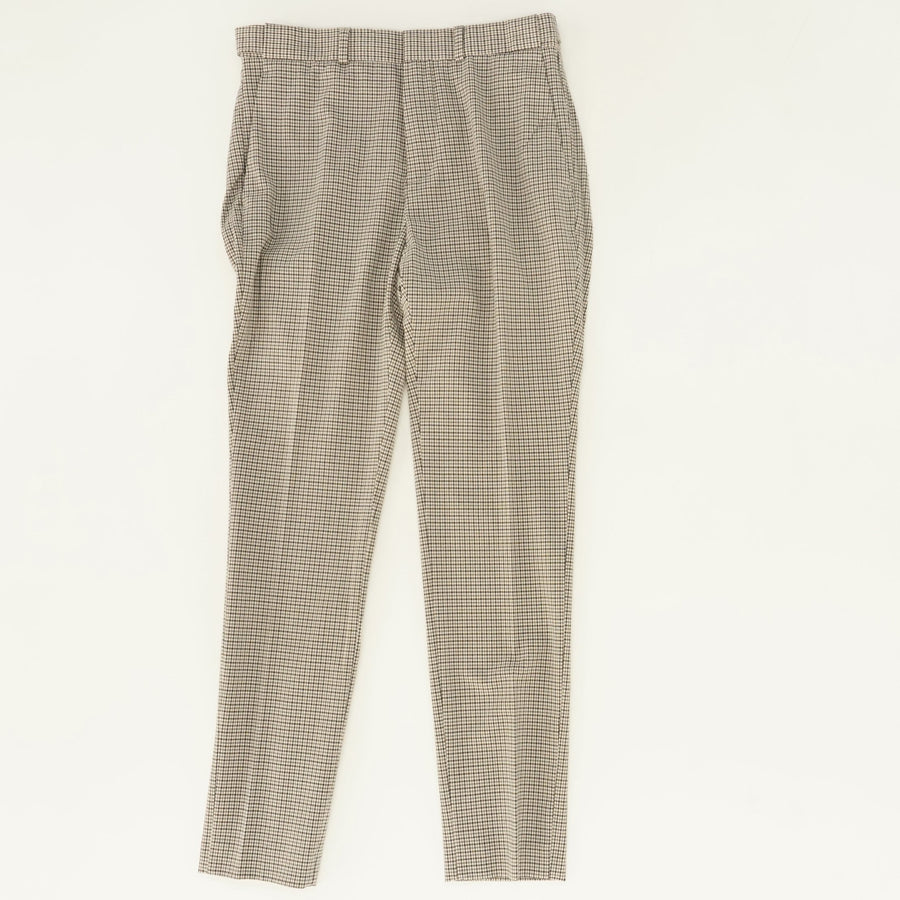 Beige and Black Plaid Chino Pants - Size 30x27