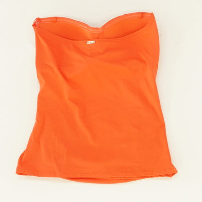 Twist-Front Ruched Tankini Top in Coral - Size XS, M