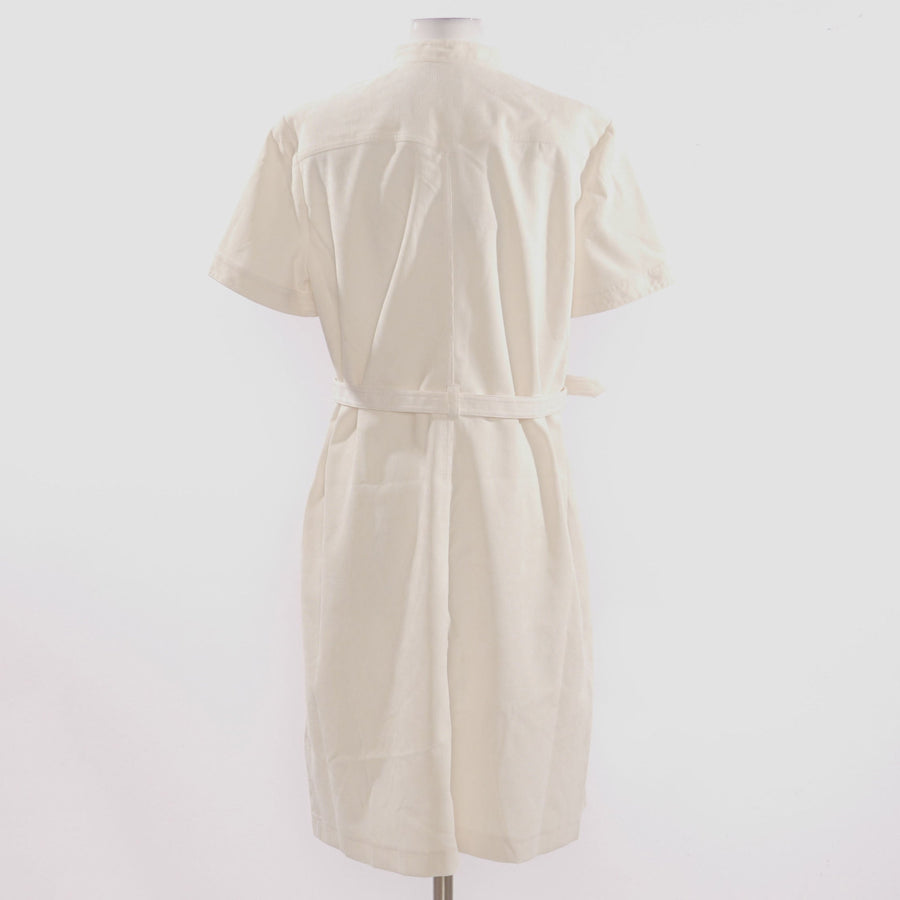 Ivory Short Sleeve Shirt Mini Dress