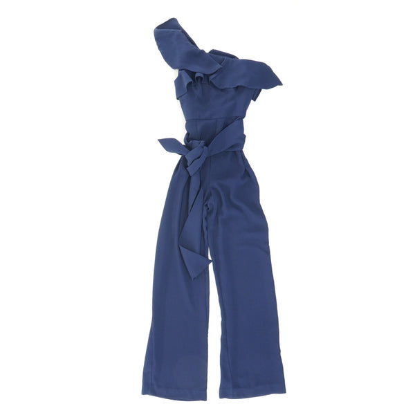 Lyra One Shoulder Jumpsuit In Navy - Size 00
