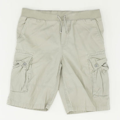 Gray Solid Cargo Shorts