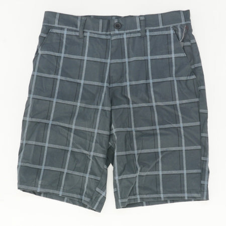 Gray Plaid Chino Shorts