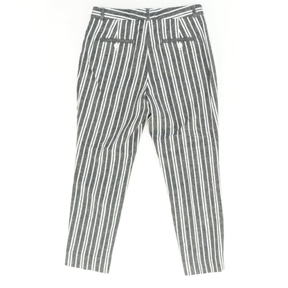 Gray Striped Capri Pants