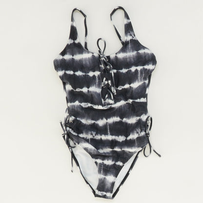 Tie-Dyed Gray One-Piece Swimsuit - Size S