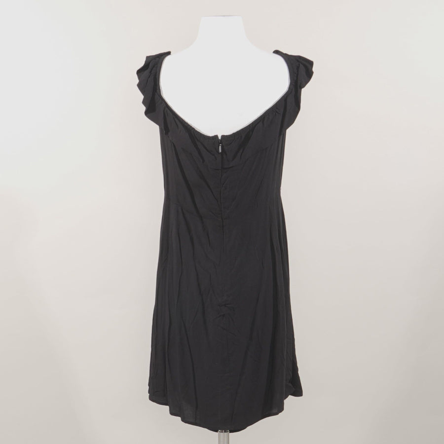 Black Pretty Button Fit & Flare Dress Size L/20