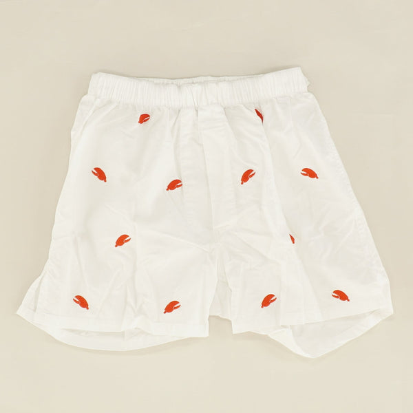 White Embroidered Detail Boxers
