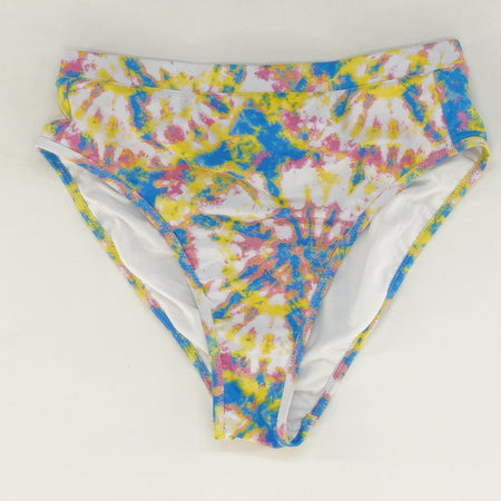 Tie-Dyed High-Waist Bikini Bottoms - Size S