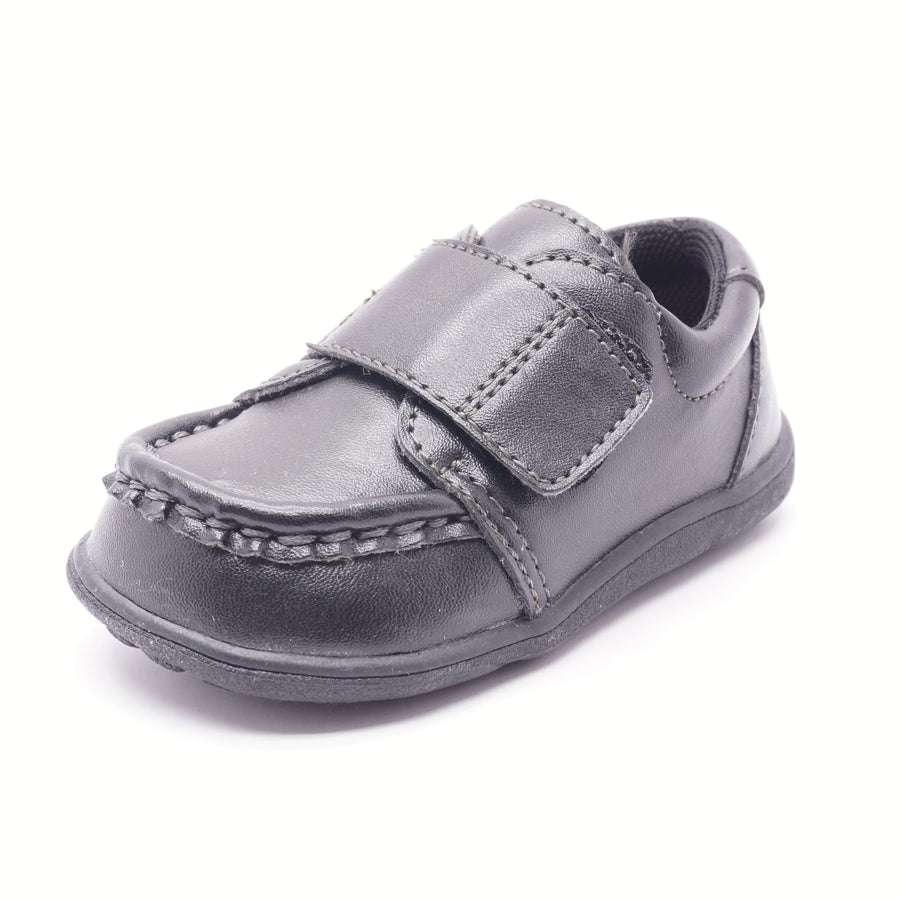 Ross II Black Velcro Dress Shoes - Size 5T