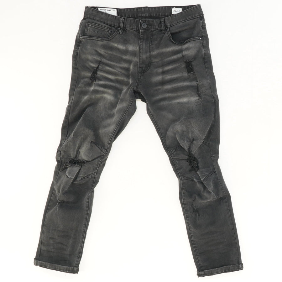 Black Faded Distressed Jeans