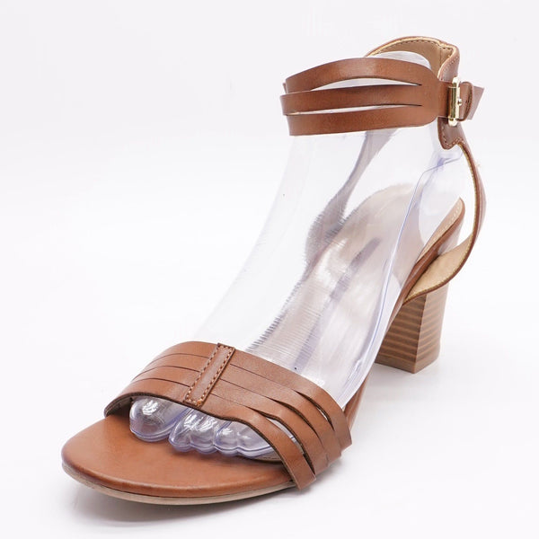 Mia Block Heel Sandals in Brown - Size 6.5, 7.5, 8.5