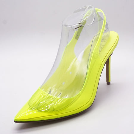 Darcie Yellow Pointed-Toe Slingback Pumps Size 9.5