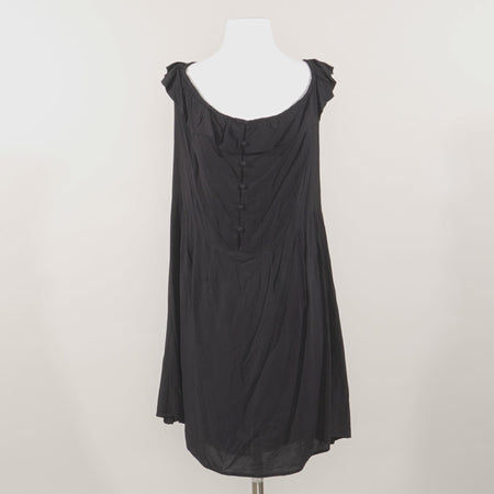 Black Pretty Button Fit & Flare Dress Size L/20