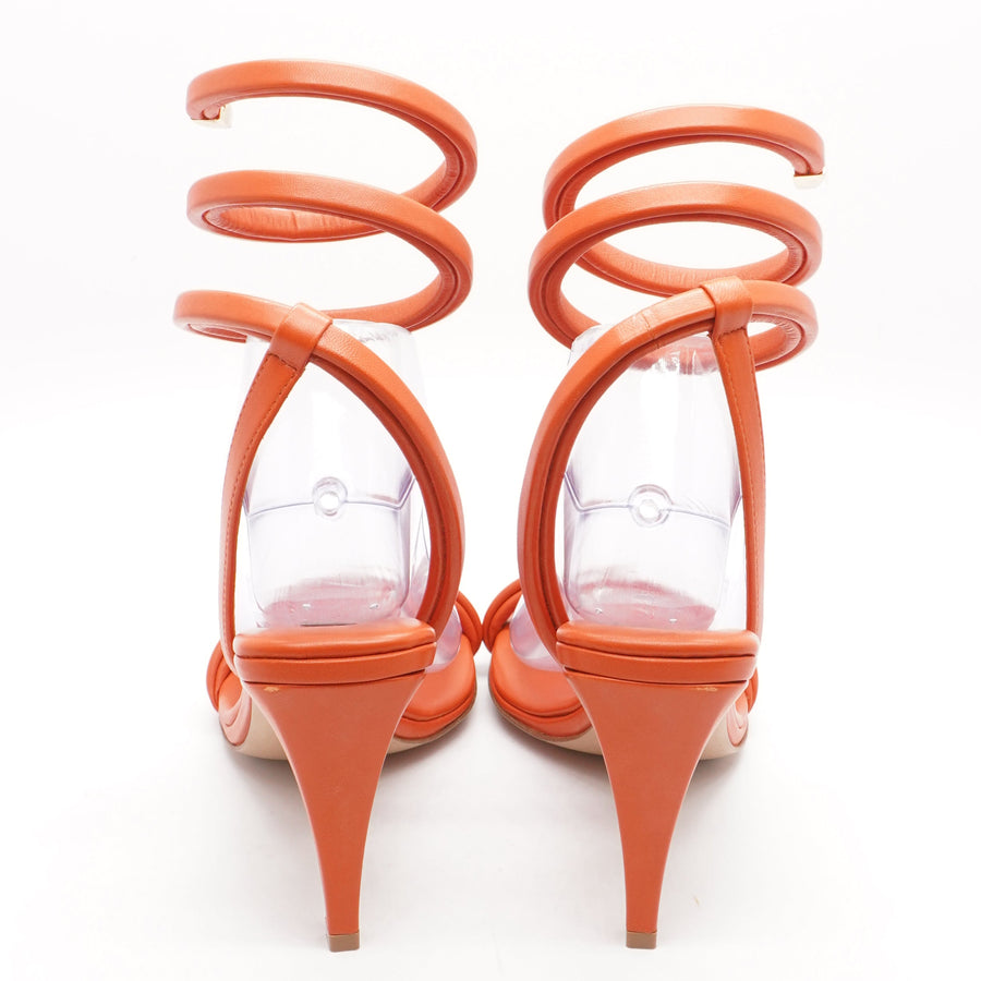 Spiral 90 Nappa Leather Sandals in Paprika