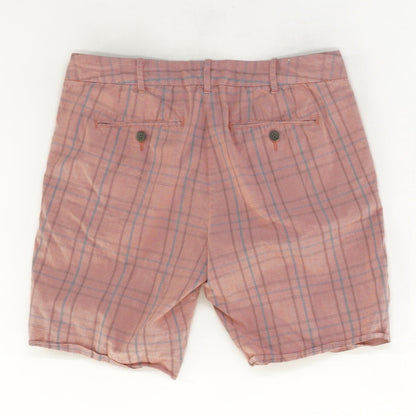 Pink Plaid Chino Shorts