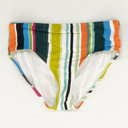 Mid-Rise Multi Stripe Bikini Bottoms - Size XS