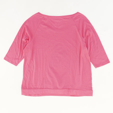 Pink Graphic 3/4 Sleeve Blouse