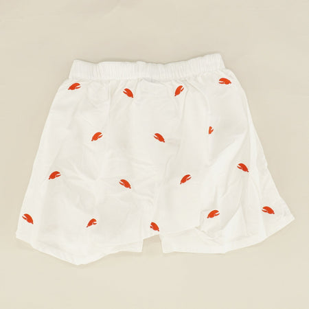 White Embroidered Detail Boxers