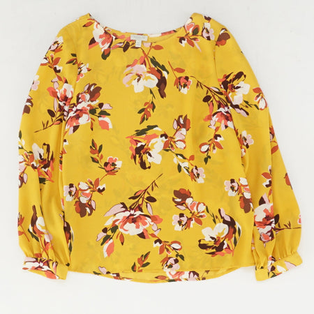 Yellow Floral Long Sleeve Blouse