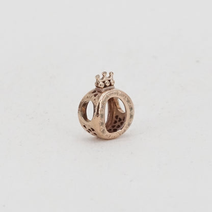14K Rose Gold Plated Crown O Charm
