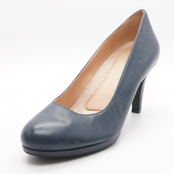Michelle Pumps In Navy Leather Size 9, 10