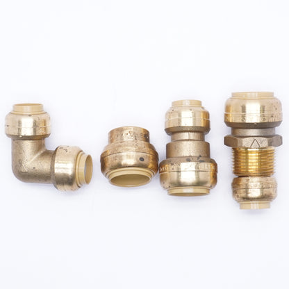 Various 1/2"-3/4" Brass Press to Connect Plumbing Fittings
