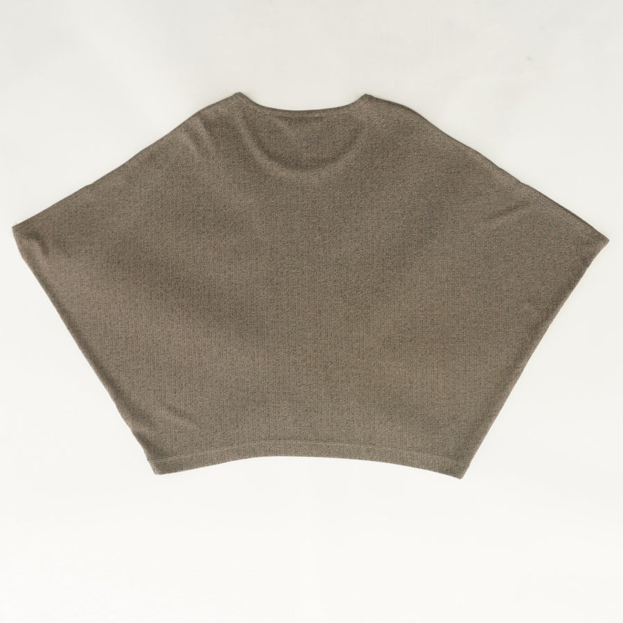 Taupe Round Neck Batwing Top