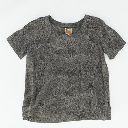 Vintage Gray Graphic Short Sleeve T-Shirt