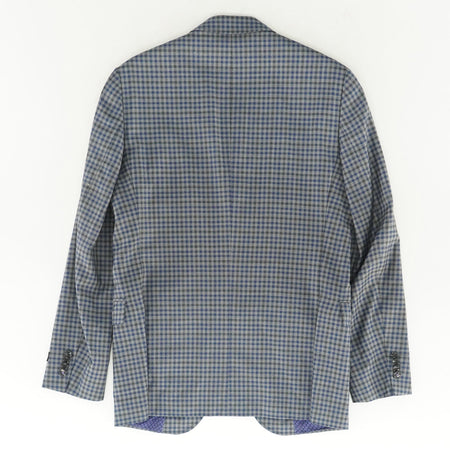 Gray and Blue Checked Sport Coat Size 38R (EU 48R)