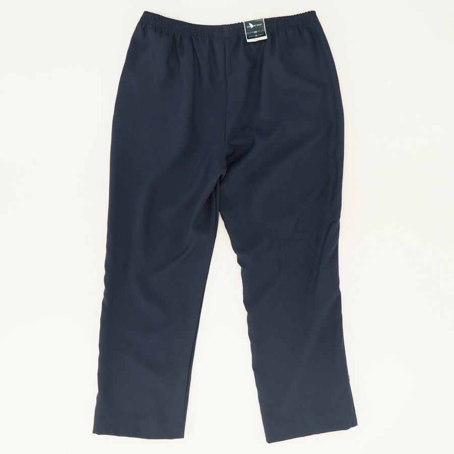 Pull On Mid Rise Straight Leg Pants in Intrepid Blue - Size 0X-3X